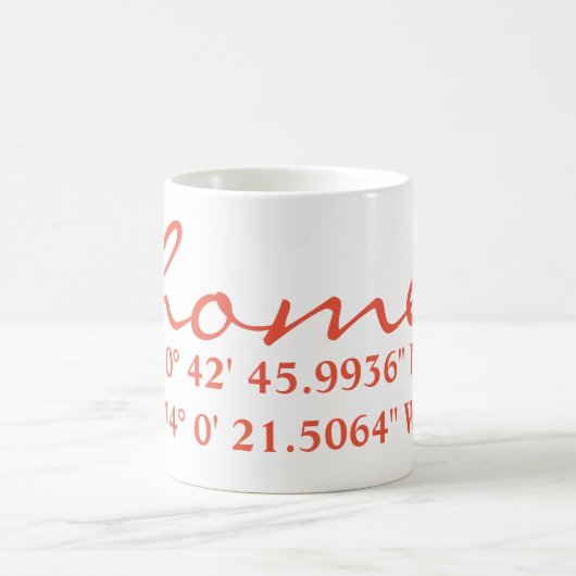 Mug accueil Coordonnée de la latitude de longitude (Centre)