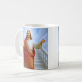 Mug Accueil des étapes de sauveur (Devant gauche)