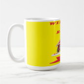 Mug Accueil design lumineux jaune et rouge (Gauche)