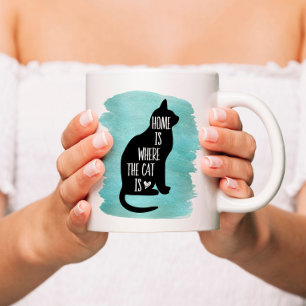 Mug Accueil Est Où Est Le Chat - Bleu
