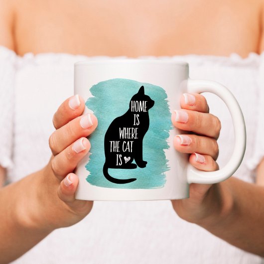 Mug Accueil Est Où Est Le Chat - Bleu