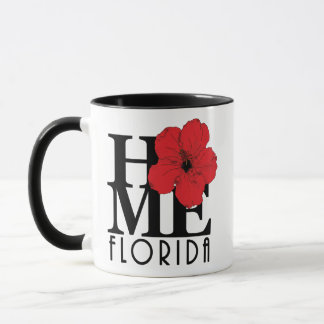 Mug ACCUEIL Floride Hibiscus rouge 11oz