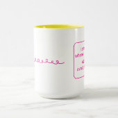 Mug Accueil (gaucher, jaune / rose) (Centre)