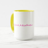 Mug Accueil (gaucher, jaune / rose) (Devant gauche)