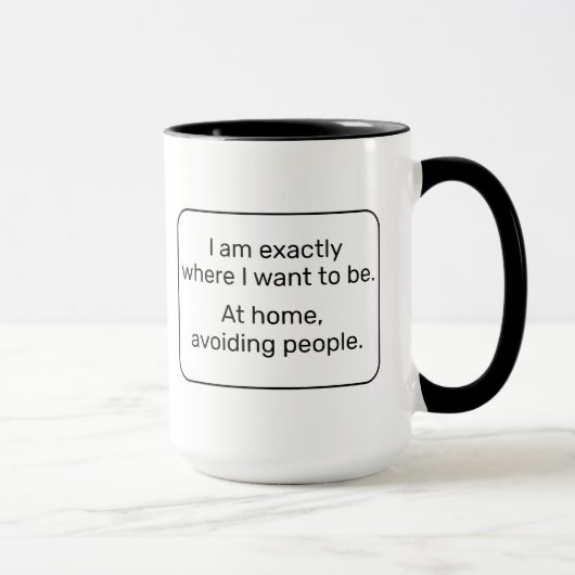 Mug Accueil (gaucher, noir) (Droite)