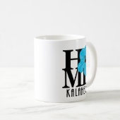 Mug ACCUEIL Hibiscus bleu de Kalaheo 11oz (Devant droit)