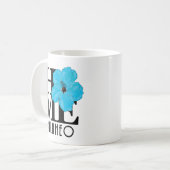 Mug ACCUEIL Hibiscus bleu de Kalaheo 11oz (Devant gauche)