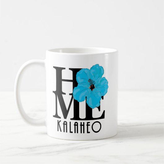 Mug ACCUEIL Hibiscus bleu de Kalaheo 11oz (Gauche)