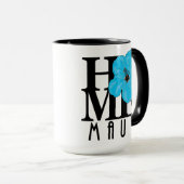 Mug ACCUEIL Hibiscus bleu Maui 15oz (Devant droit)