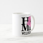 Mug ACCUEIL Hibiscus rose Wellington 11oz (Devant droit)