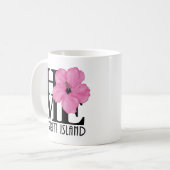 Mug ACCUEIL Île Merritt 11oz Hibiscus rose (Devant gauche)