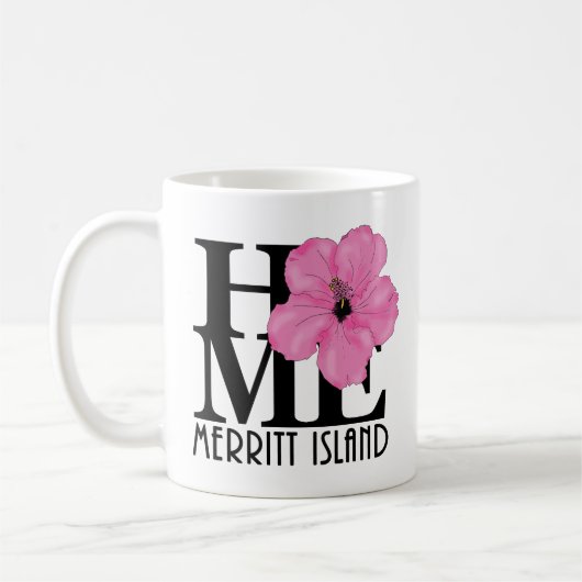 Mug ACCUEIL Île Merritt 11oz Hibiscus rose (Gauche)