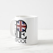 Mug ACCUEIL Liverpool (Drapeau UK) 11oz (Devant gauche)