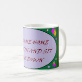Mug Accueil message rouge et vert design (Devant droit)