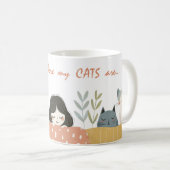 Mug Accueil où mes CATS sont mignons Chat Maman (Devant droit)