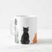 Mug Accueil Où Mes Chats Sont Aquarelle Chat Maman (Devant gauche)