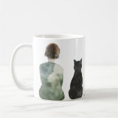 Mug Accueil Où Mes Chats Sont Aquarelle Chat Maman (Gauche)