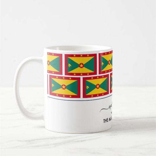 Mug Accueil personnalisé élégant DRAPEAU GRENADA (Gauche)