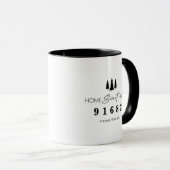 Mug Accueil Sweet Home Code postal personnalisé (Devant droit)