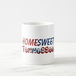 Mug Accueil Sweet Tennessee État Drapeau Typographie C