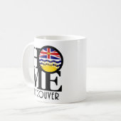 Mug ACCUEIL Vancouver (drapeau de la C.-B.) 11oz (Devant gauche)