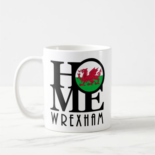 Mug ACCUEIL Wrexham Wales 11oz (Gauche)