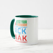Mug Accusé de réception ACK et NAK dans la mise en rés (Devant gauche)