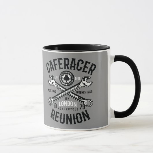 Mug Ace Cafe Racer Retrouvailles Travail dur Wrench du (Droite)