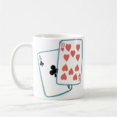 Mug Ace et Dix de Coeurs Jouer des Cartes (Gauche)