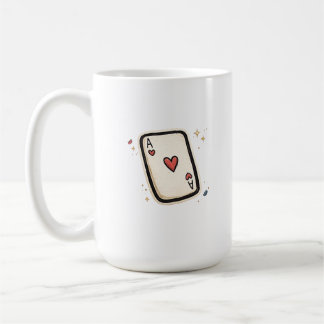 Mug Ace of Hearts Minimal Playing Card Art
