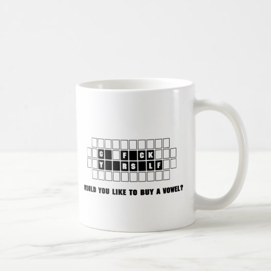 Mug Achat drôle une voyelle (Droite)