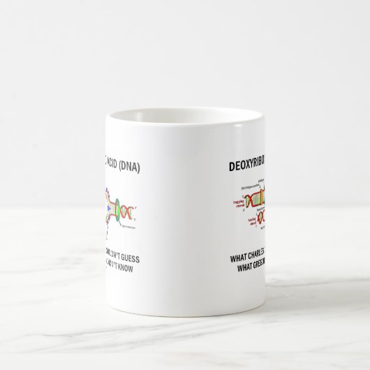 Mug Acide désoxyribonucléique (ADN) Mendel Darwin (Centre)