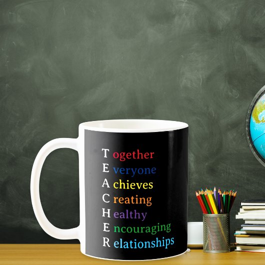 Mug Acronyme de l'enseignant Fun Appréciation de l'ens