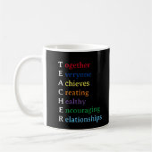 Mug Acronyme de l'enseignant Fun Appréciation de l'ens (Gauche)