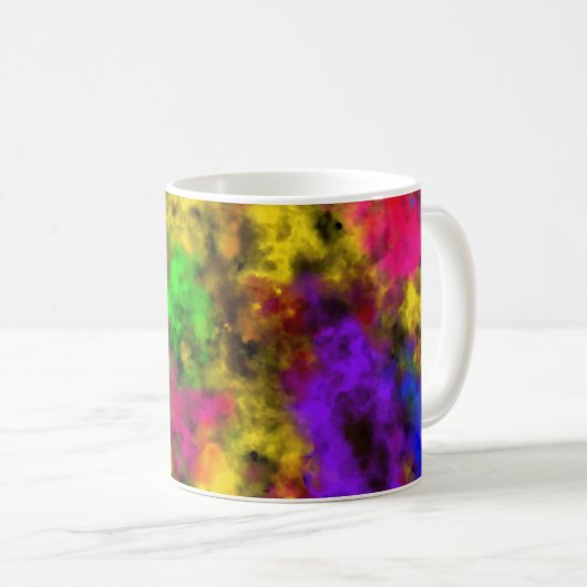 Mug Acrylic Neon Colors Paint Splatter Splash Abstract (Devant droit)