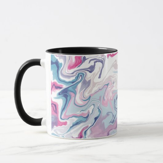 Mug Acrylique liquide rose et bleu (Gauche)