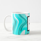 Mug Acrylique noire bleu pour marbre ajouter votre log (Gauche)