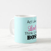 Mug Acte comme Madame Think Like un patron (Devant gauche)