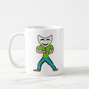 Mug Acteur agissant avec masque