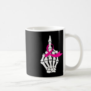 Mug Acteur de ruban rose du doigt médian du cancer du