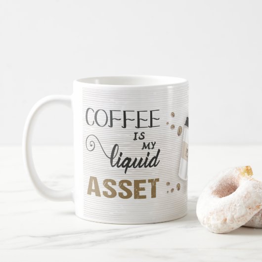 Mug Actif liquide de café comptable (Avec donut)