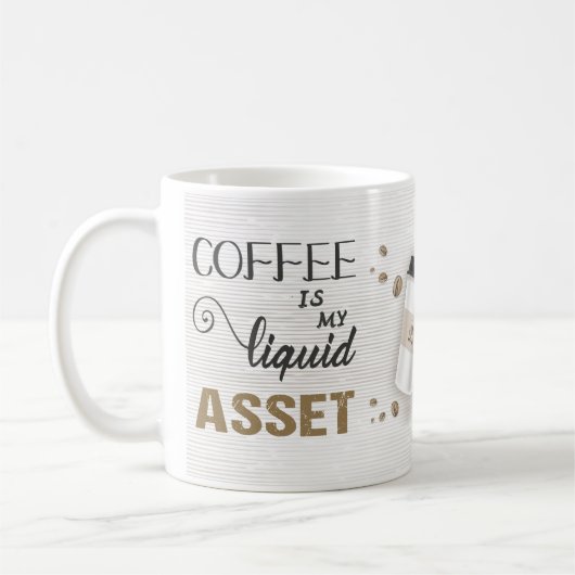 Mug Actif liquide de café comptable (Gauche)