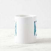 Mug Action Cyan Turquoise Graffiti Abstrait Imprimer (Centre)