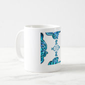 Mug Action Cyan Turquoise Graffiti Abstrait Imprimer (Devant gauche)