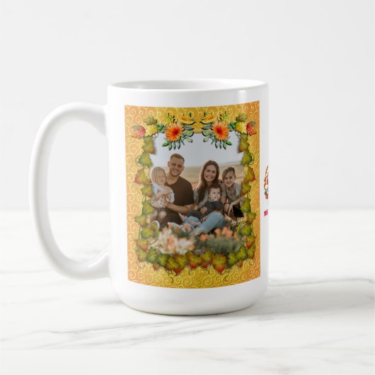 Mug Action de grâce Automne Feuille d'érable et Tourne (Gauche)