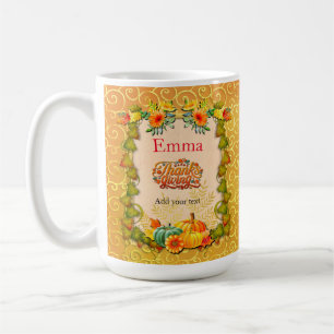Mug Action de grâce Automne Feuilles d'érable et citro