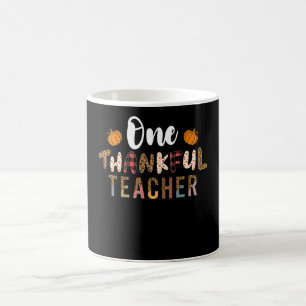 Mug Action de grâce Un enseignant reconnaissant Léopar
