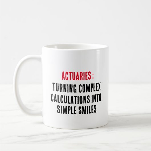 Mug Actuaires : transformer des calculs complexes en (Gauche)