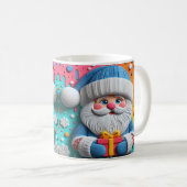 Mug AD 017 - Noël graphique numérique Santa Claus 3d (Devant droit)