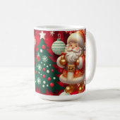 Mug AD 018 - Graphisme numérique de Noël Santa 3d (Devant droit)